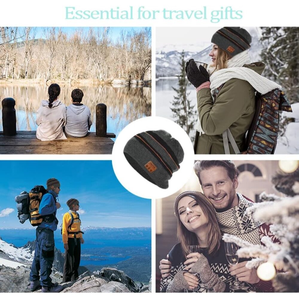 Bluetooth Beanie for Men with Built-in Stereo Hea… - image 7